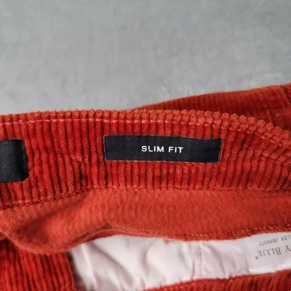 Judy Blue‎ Corduroy Cropped Carpenter Pants 28 Stretch Slim Fit High Waist Rust - Picture 4 of 13